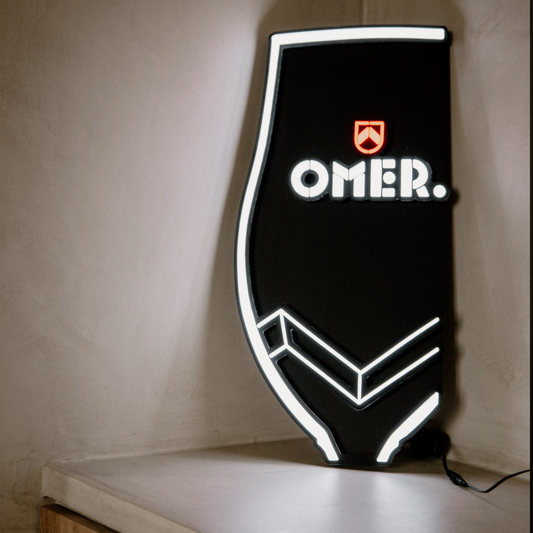 OMER. Verre - Enseigne LED