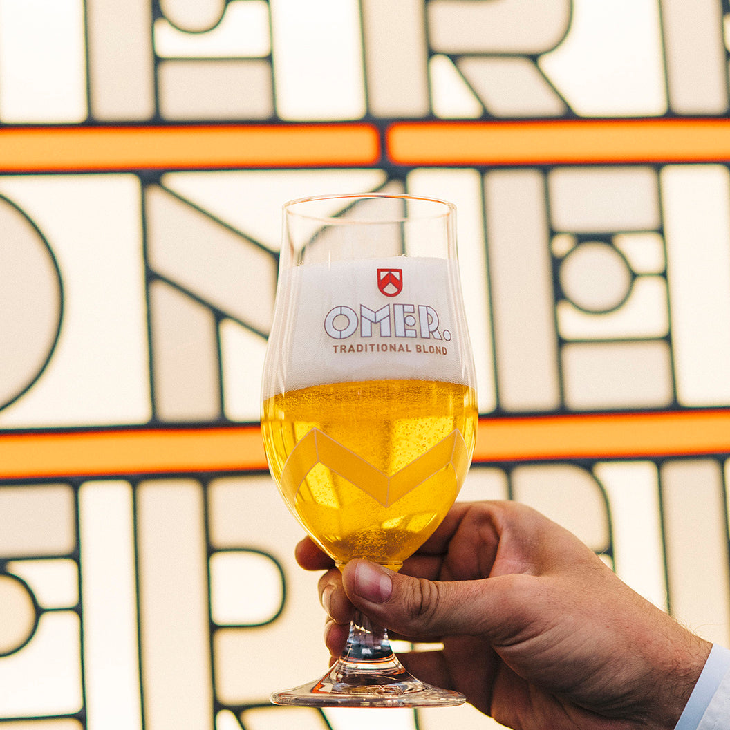 Verre original de OMER. Traditional Blond 33cl