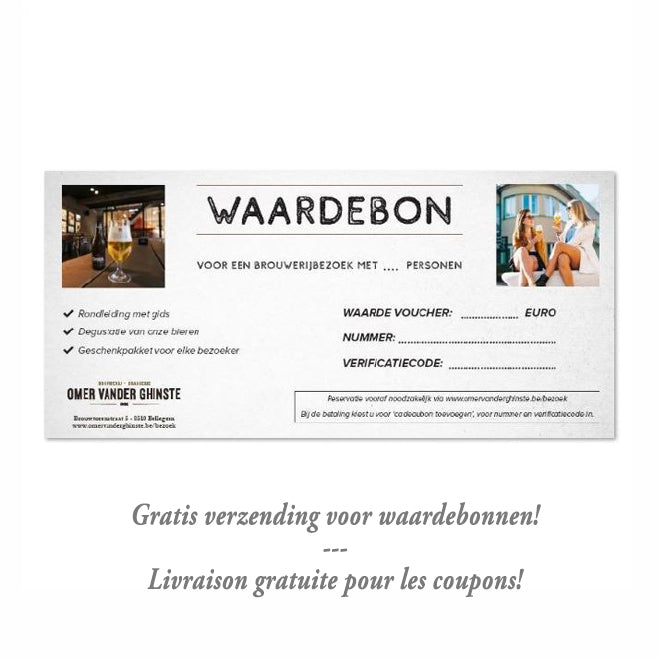 Bon cadeau pour une visite (2p) - livraison gratuite (digitale)