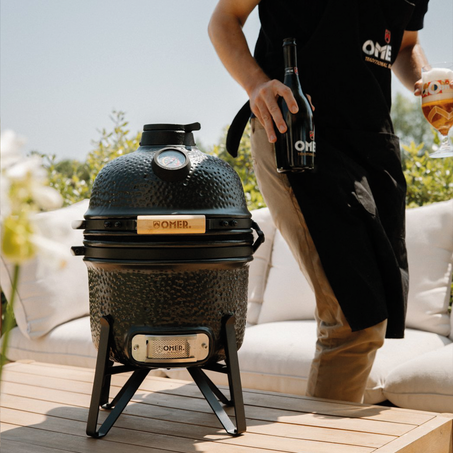 OMER. Keramische BBQ Antraciet 33cm by BergHOFF