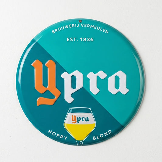 Ypra Hoppy Blond Alu plaat rond